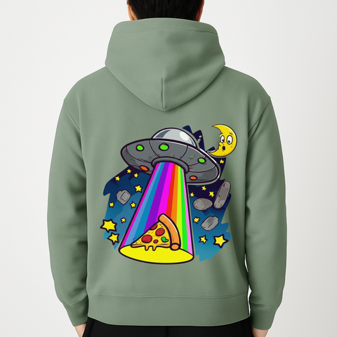 Rainbow Beam Pizza Hoodie
