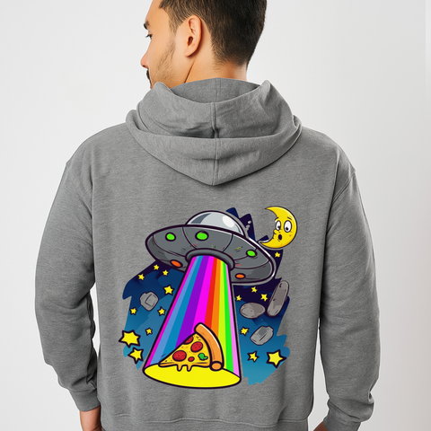Rainbow Beam Pizza Hoodie
