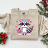 Pastel Raccoon Charm Sweater