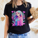 Vaporwave Anime Babe T-shirt