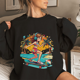 Sunset Skater Girl Sweater