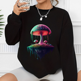 Neon Mushroom Dream Sweater