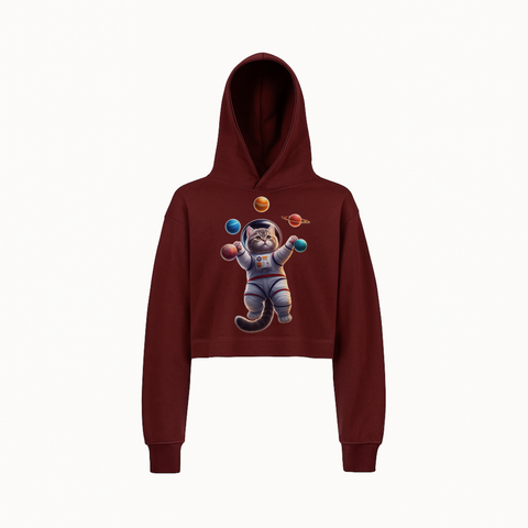 Cosmic Kitty Cropped Hoodie